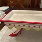 D56-patience Brewster Krinkles High Heel Shoe Serving Plate tray 0830264