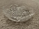 Vintage Star Pattern Cut Clear Glass Candy Bowl 5   