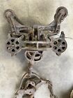Antique Boomer Hat Trolley Complete With Pulley And Hooks