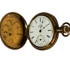 1889 Elgin Grade 94 Pocket Watch 11j Hunter Fahys Montauk Gold Filled Antique