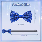 Sparkling Glitter Men s Pre-tied Bow Tie Shiny Sequins Bowtie For Royal Blue
