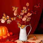 Ysleen 120 Pcs 3d Feather Monarch Butterfly Decor 4 Size Butterfly Wall Decor   