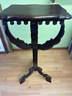 Antique Dragon Feng Shui  Phoenix Heavily Carved Mahogany Chinese Side Table
