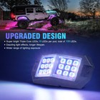 Xprite 6 Pods Rgb Led Rock Lights Underbody Neon Kit Bluetooth   Remote Atv Utv
