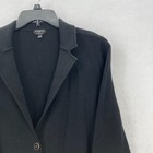 Talbots Pure Merino Wool Knit Blazer Jacket Women s Plus X Black 2 Dark Academia