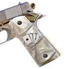 1911 Full Size Grips Pearl Full Color 4 Aces For Colt Gov  S w  Rock Island