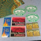 94 Vintage Hotel Luggage Labels Retro Advertising Stickers Travel Decals Lot