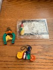 3 Vintage Puzzle Keychains Good Luck Horseshoe motorycle With Rider  bowling Pin