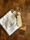 Nwt Coach  Leather Rivet Loop  Bag Charm Key Ring Loop Cx204 Chalk