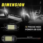 4pods Pure White 72 Leds Smd Chips 72w High Power Rock Pure White Rock Lights