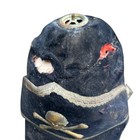 Antique Odd Fellows Ceremonial Brass Skull Bones Ceremonial Hat