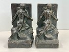 Antique The Builder Bronze Clad Bookends Julio Kilenyi Figural Art Deco