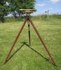 Antique James W Queen   Co 1860s Civil Engineer Level Surveyors Transit Early Sn