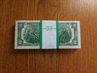 U s   2 Two Dollar Bills Lot Of  100  Note Money Currency New Money Bep  1957 