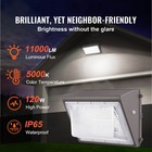 4pcs Led Wall Pack Lights 120w 11000lm Commercial Outdoor Security Lighting