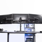 Triple Monitor Mount Fully Adjustable Desk Free Stand For 3 Lcd Screens Up To   