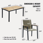 7 Piece Patio Dining Set Outdoor Rattan Table Chairs Furniture For Garden Yard
