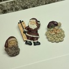 Lot Of 3 Vintage - Modern Brooch Pins Christmas Holiday    - Santa