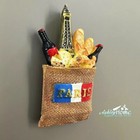 France Paris Baguette Food Tourist Souvenir 3d Resin Refrigerator Fridge Magnet