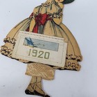 1920 s Vintage Paper Little Girl In Beautiful Dress Full Year Calendar Hanging