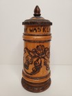 Vintage Lidded Beer Stein Mug Tankard Trink Was Klar German Style Barware