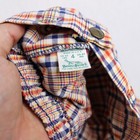 Vintage 1970s Orange Plaid Flare Pants Bell Bottom By Buster Brown Size 4 Kids