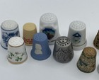 Lot 30 Thimbles- Mixed Lot- Metal bone China  Other Materials