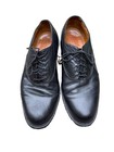 Mens Lands    End Oxford Black Leather Shoes Vintage Style Sz 10m