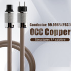 Yarbo Sp-1100pw Occ Power Cord Rhodium Plated Plug Us Eu Hifi Mains Power Cable