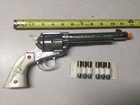 Vin  1950   s Nichols  Stallion 45 Cap Gun Pistol Bullets W holder Pasadena Texas