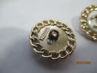 Chanel 2 White Buttons   With Gold Tone   Metal   Cc Logo 22mm  lot 2
