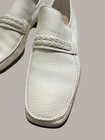 Vtg Nos Florsheim Broadmoor White Leather Loafers Moccasin 12 C 1970s Deadstock