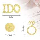 Gold Wedding Table Confetti glitter Paper Diamond Ring Confetti  I Do Engage   