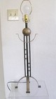 Vintage Modern Leeazanne Abstract Metal Art Lamp With Original Shade