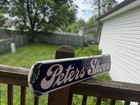 Rare Peter Shoes 3ft Porcelain Vintage Advertising Sign