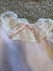 Vintage Floral Lace Overlay Pink Dress Satin Ribbons Size 3t Made In Usa  Vguc