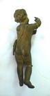 Architectural Salvage Cherub Putti Cast Metal Brass Fragment Remnant Antique 10 
