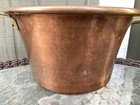 Vintage Hammered Copper   Brass 7qt Saut   Sauce Pan Pot Made In Italy