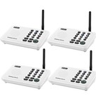 Wuloo Wireless Intercom System For Home School Business Office - 4 Pack - White