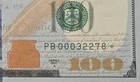 100 00 Dollar Bill Series 2017a Star Bank Note  Serial  Pb00032278  Low   Fancy