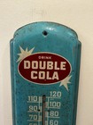 Vtg 1950s 60s Double-cola Soda Pop Advertising Metal Thermometer Sign 27    X 8   