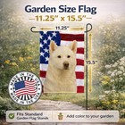 Caroline s Treasures White Akita American Garden Flag Wdk6197gf