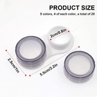 20 Pack Clear Contact Lens Case  5 Colors Leak-proof Bulk Cases Compact Eye
