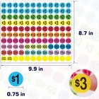 Garage Sale Price Stickers  2040 Pcs Yard Sales 3 4 Inches  Multi-colored
