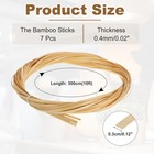 7 Roll Bamboo Strips For Weaving 0 12 x10ft Basket Weaving Supplies 0 4mm Thick