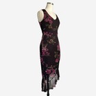 Vintage 90s Y2k Heartsoul Purple Brown Asymmetric Hem Floral Dress Whimsigoth Xs
