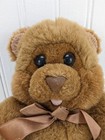 Vintage Fairview Brown Teddy Bear Plush Stuffed Animal Heart Nose 9  Brown Bow