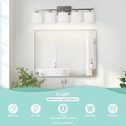  Bathroom Light Fixtures  5-light Bathroom Vanity Light Brushed Nickel  Modern 