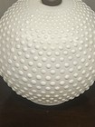 Vintage Milk Glass 8    Hobnail Oil Lamp Ball Shade 4    Fitter Mid Century  21e