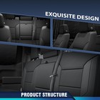 Front Rear Seat Covers Full Set 17pcs For Challenger Se Sxt Rt 2011-2014 Black